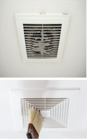 dirty vs clean air vent showing air duct cleaning benefits for Plantation FL families