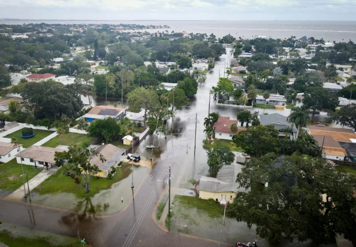 water damage restoration near me in Plantation FL flooded residential neighborhood after storm