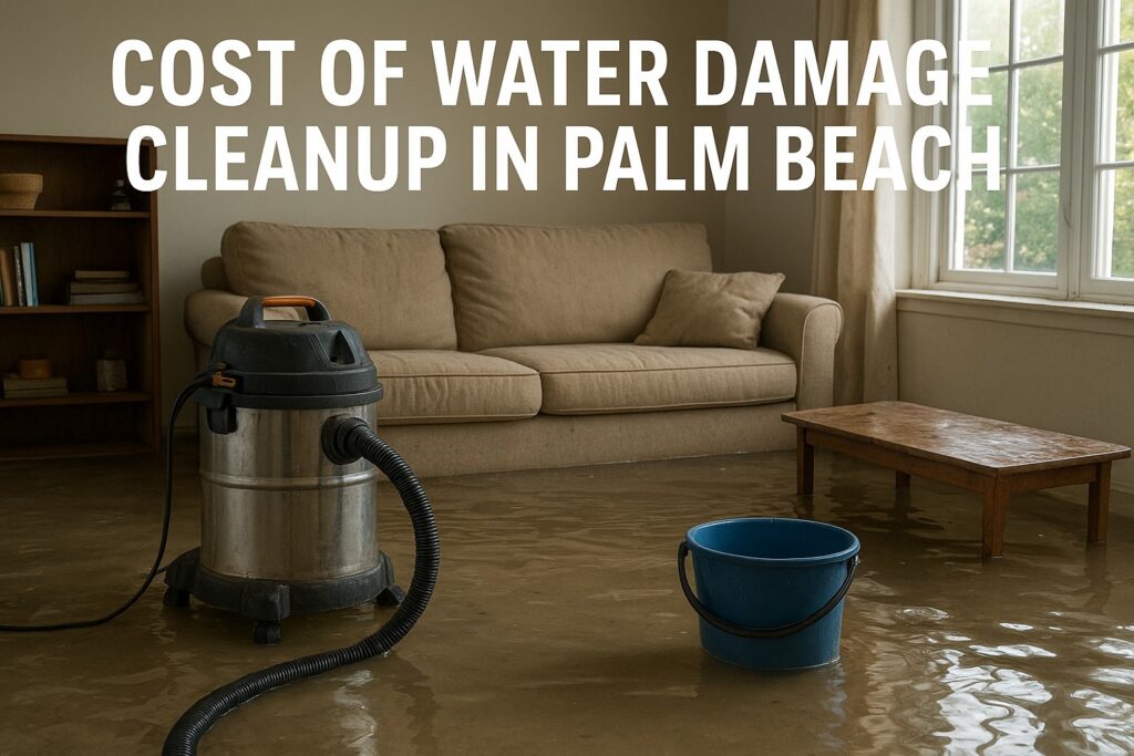 Cost of Water Damage Cleanup in Palm Beach