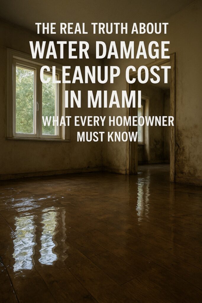 Water Damage Cleanup Cost in Miami