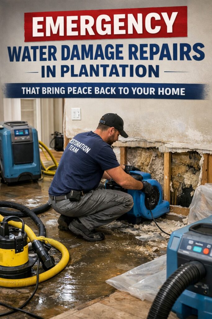Emergency Water Damage Repairs in Plantation