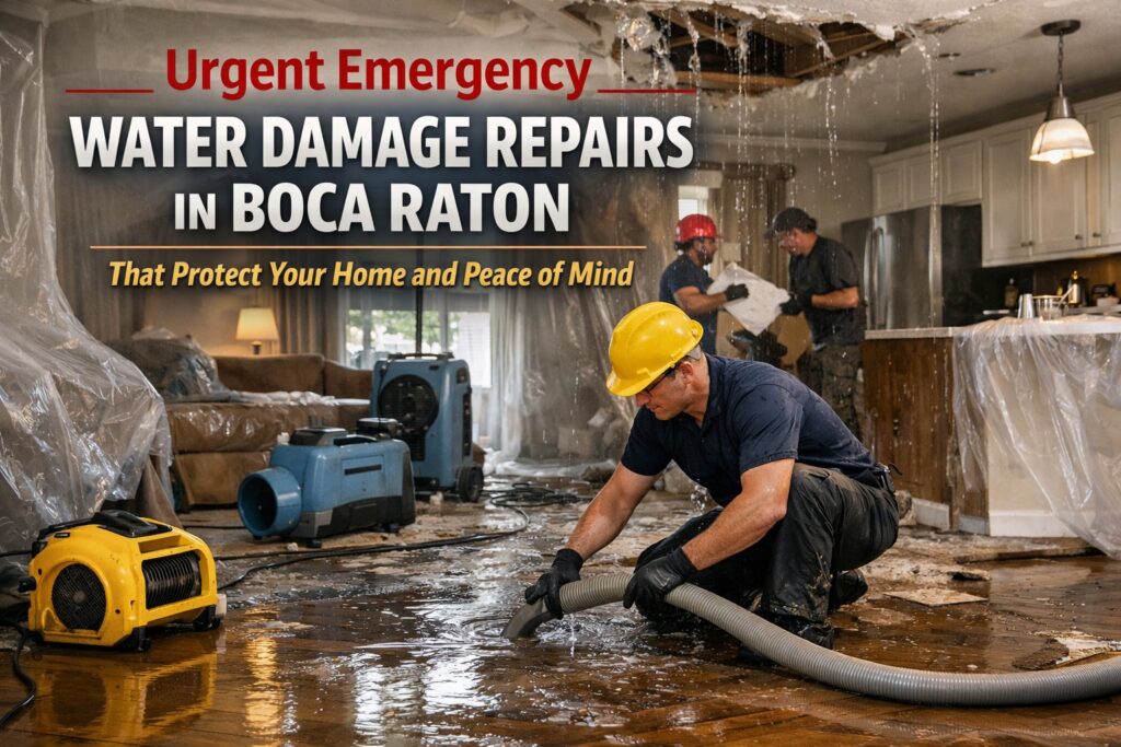 Emergency water damage repairs in Boca Raton