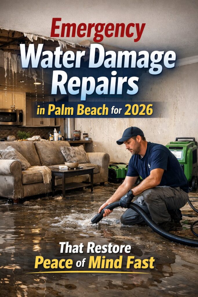 Emergency water damage repairs in Palm Beach