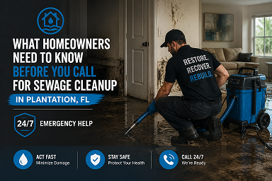 Sewage Cleanup in Plantation