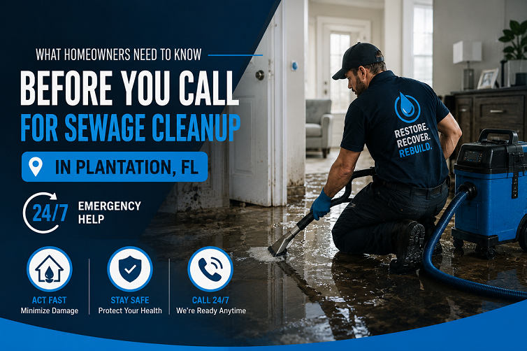 sewage cleanup in plantation