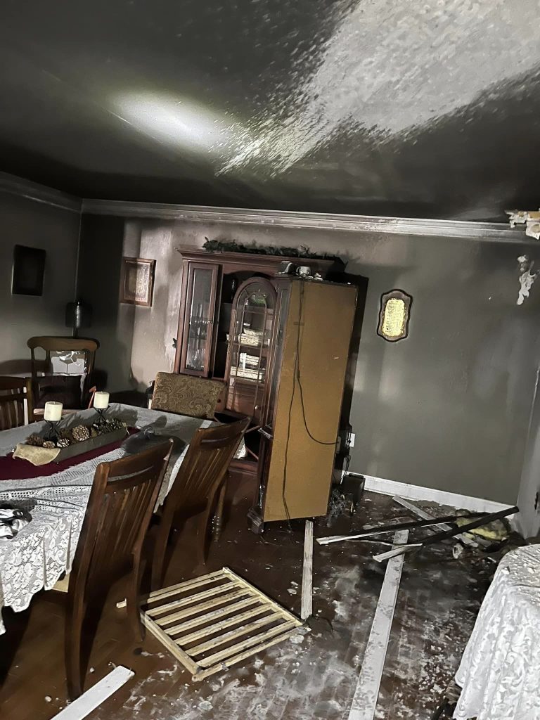 Soot and Smoke Odor Cleanup site before our action