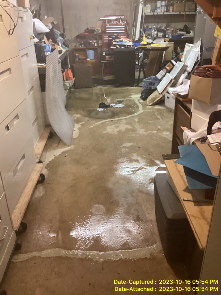 flooded basement water damage restoration in Montgomeryville