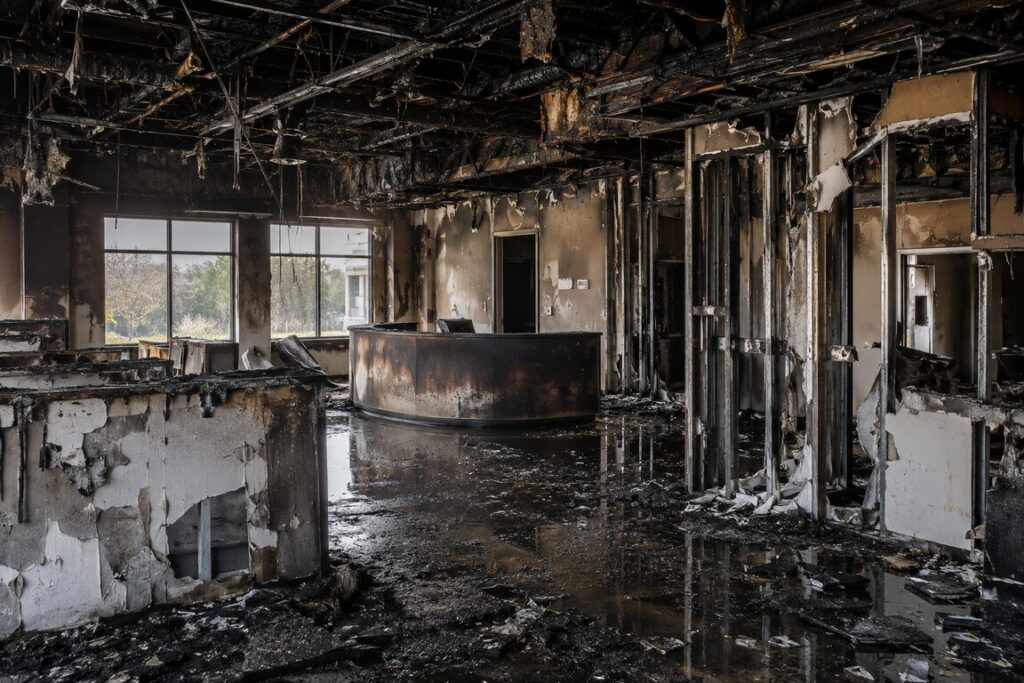 commercial fire damage