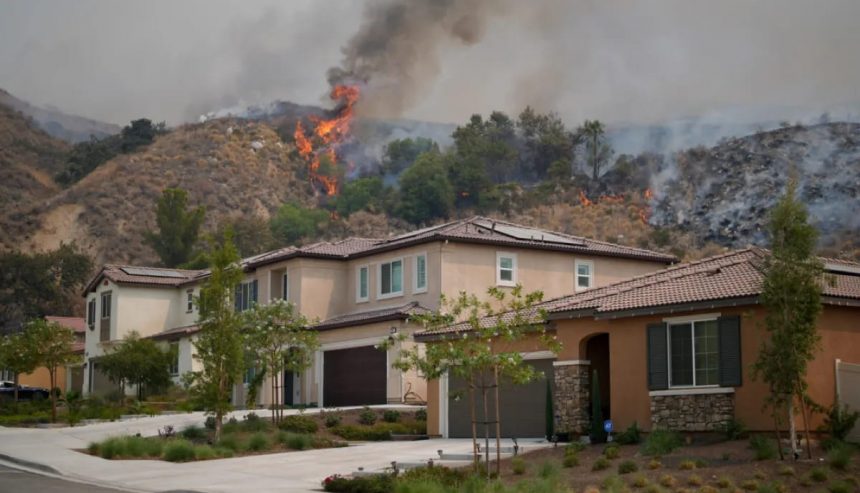Wildfire smoke and ash residue coating interior surfaces of a Rancho Cucamonga CA home requiring professional fire restoration and air quality treatment