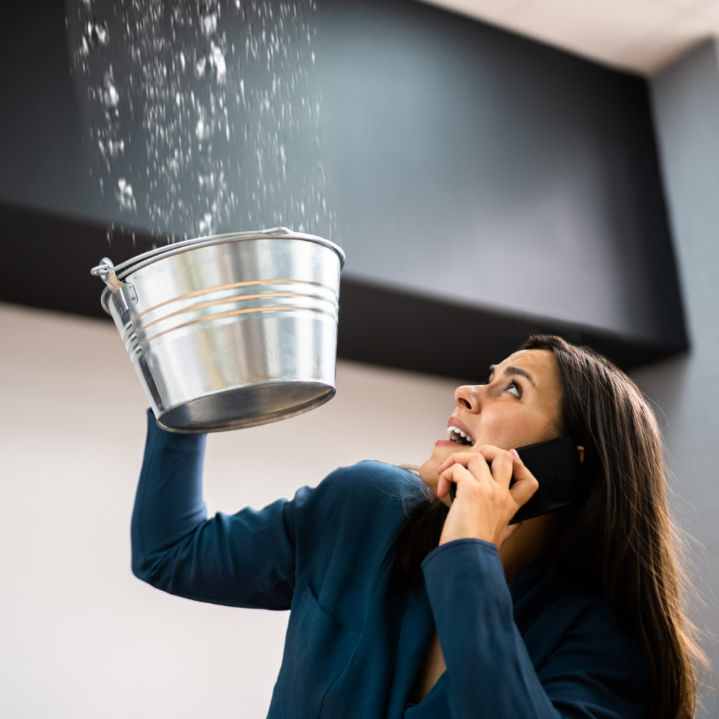 woman cathing water