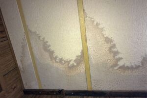 Mold growth discovered behind drywall in a Rancho Cucamonga CA home after incomplete water mitigation company work requiring professional remediation and proper restoration