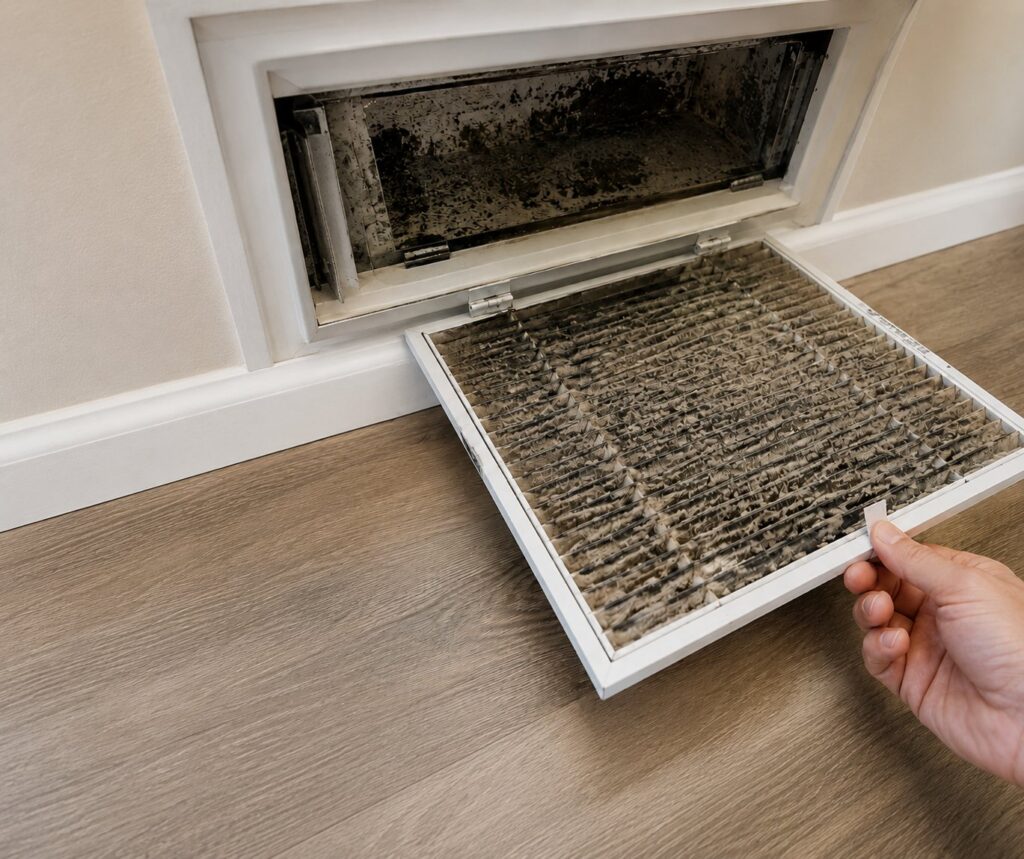 Dirty vents and HVAC systems mold