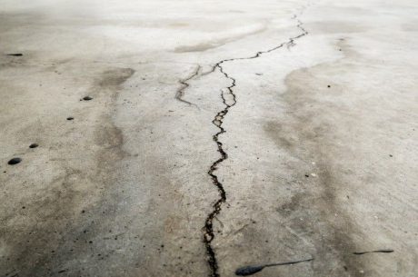 water damaged concrete