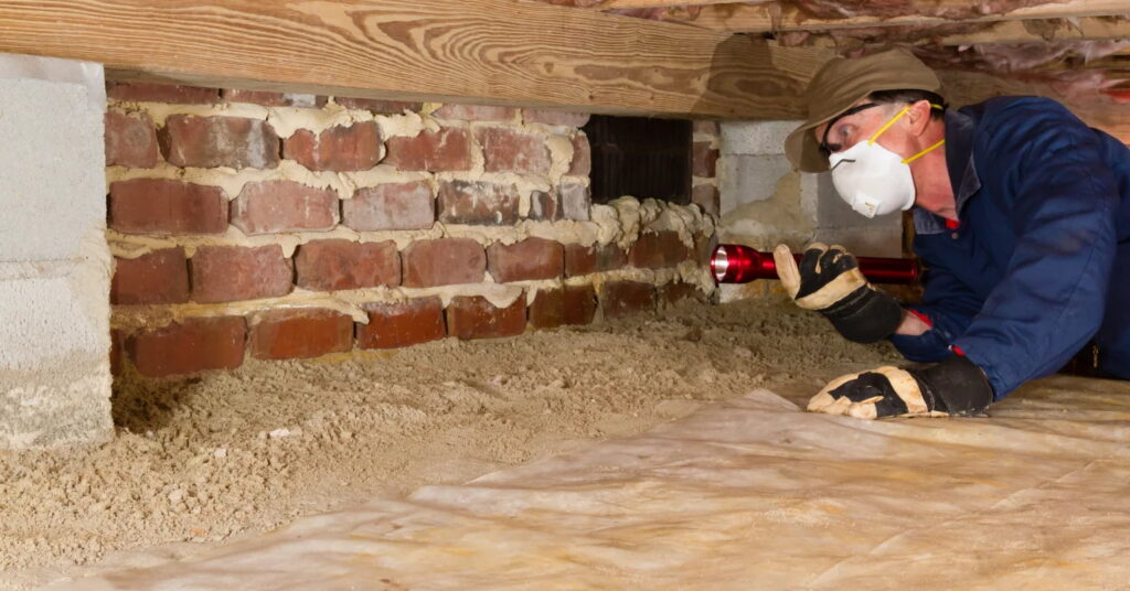 Inspection of flooring and lower wall areas