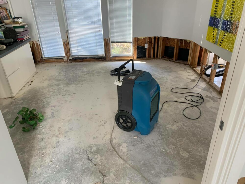 water damage restoration professionals inspecting moisture in home Ridgewood New Jersey