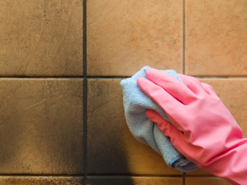 PuroClean specialist performing soot removal as part of smoke damage restoration in Ridgewood