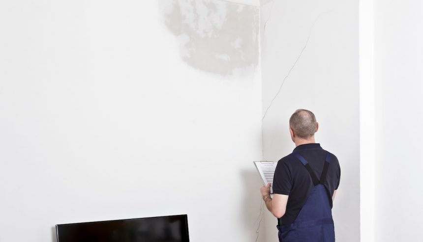 plaster wall water damage
