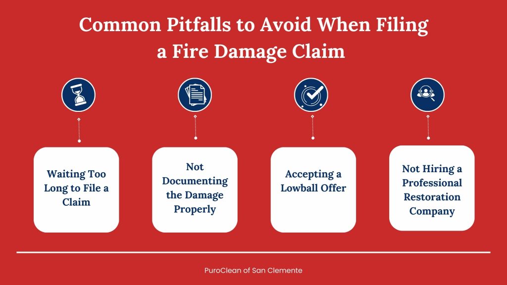 mistake to avoid in filing fire damage claim