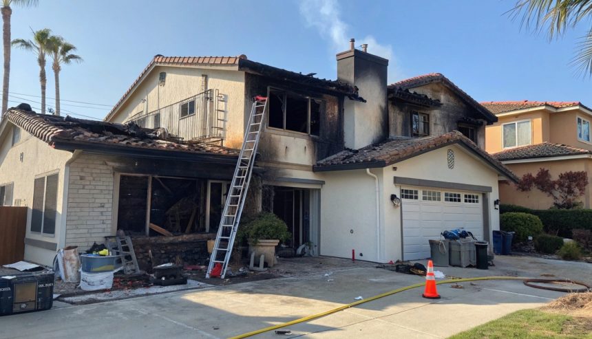 residential fire damage
