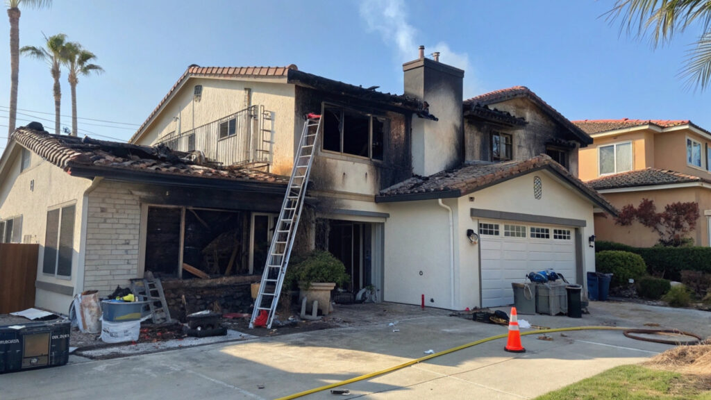 residential fire damage