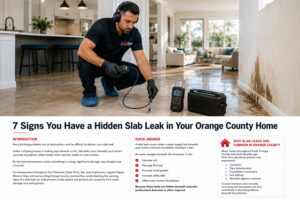 slab leak detection tips sheet