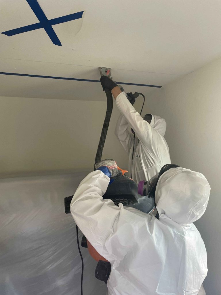 Our technicians execute clean and straight cuts along the damaged materials with a Kett saw.