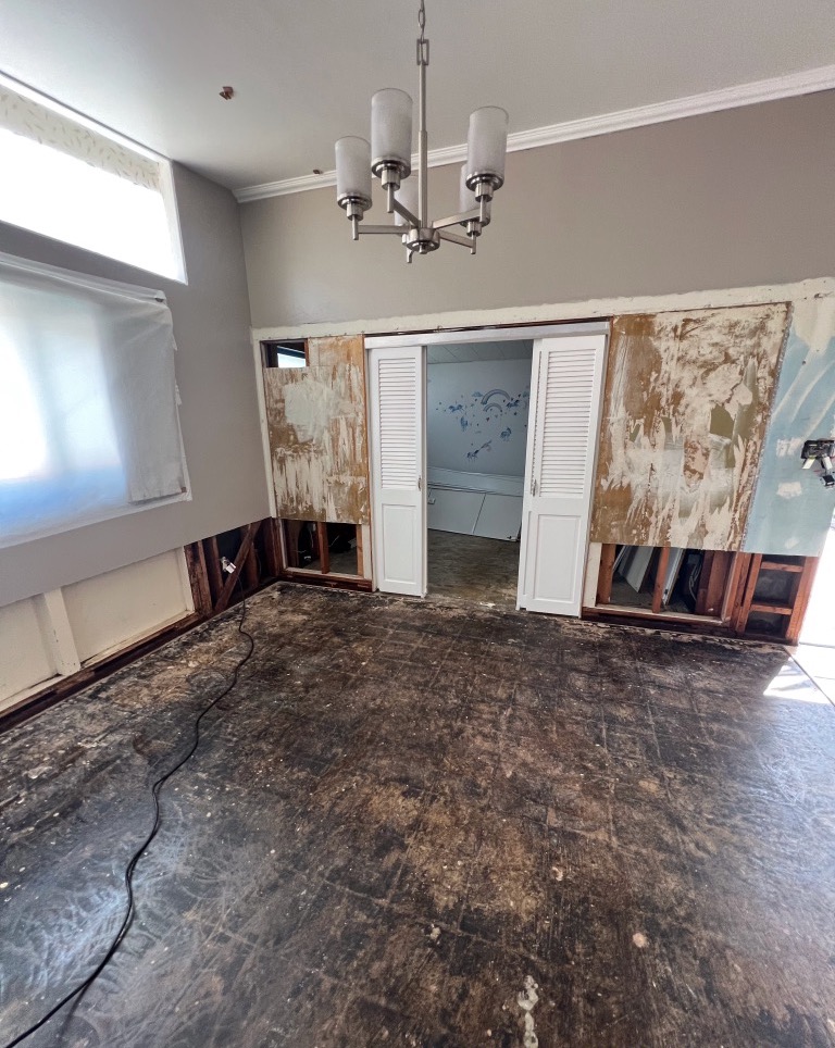 Water damage restoration.