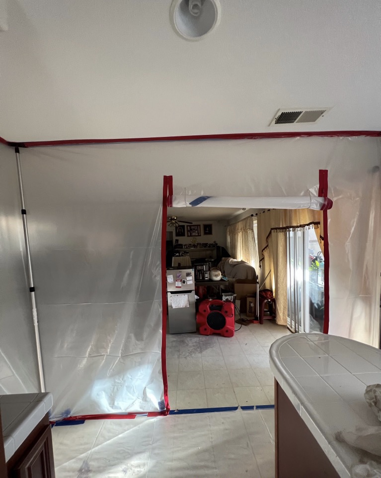 The severe water damage needed to sanitized.
