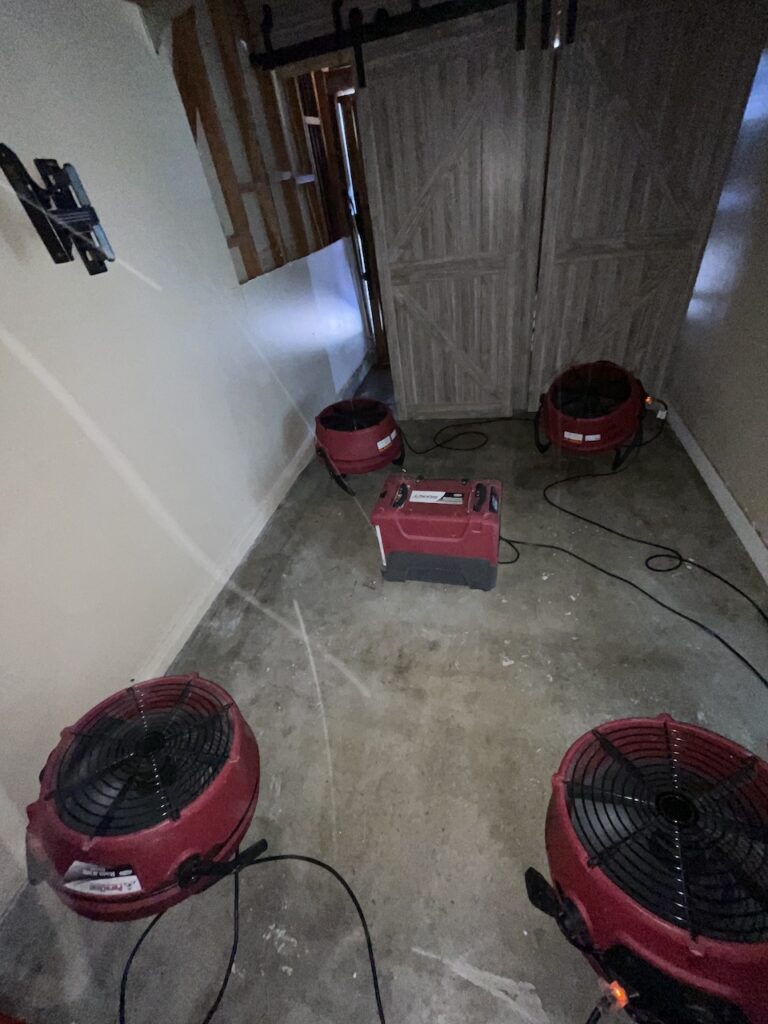 Our equipment drying out the structure.