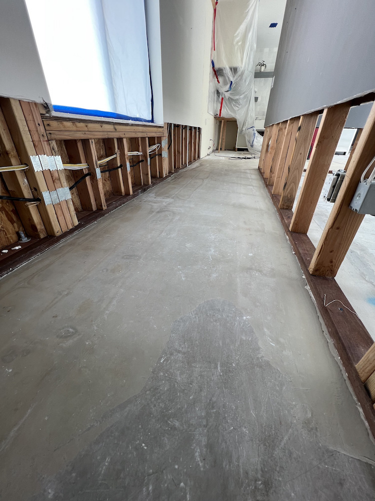 Work in progress after category 3 water damage