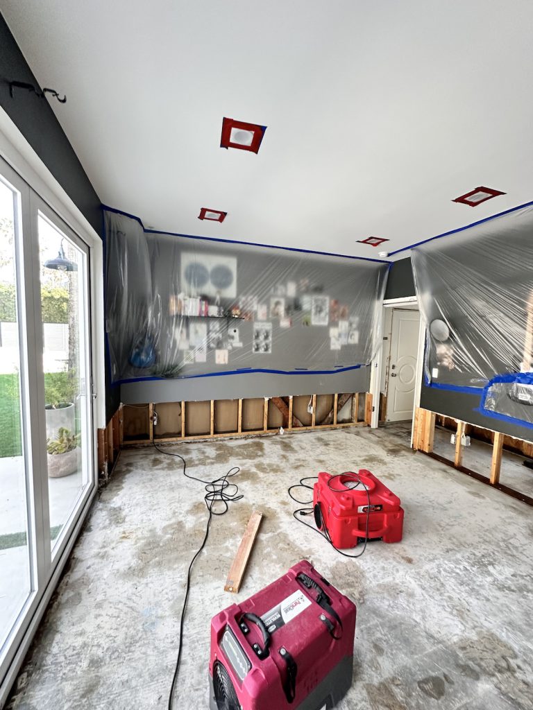 Water damage in University City apartment.