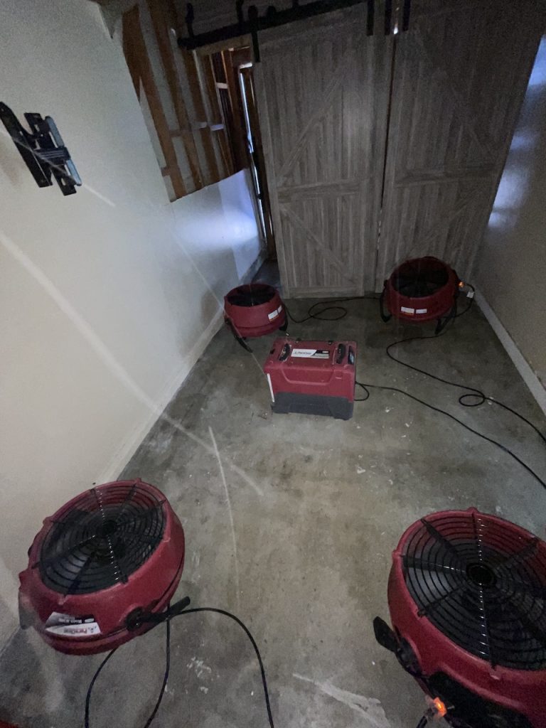 Our equipment drying out the structure.