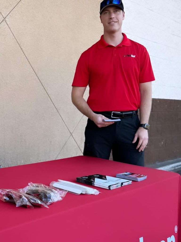 Scott collecting donations outside of our Food 4 Less.