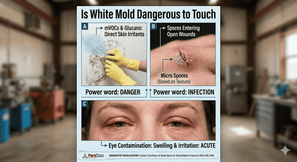 Is White Mold Dangerous to Touch? The Biological Reality of Contact Exposure