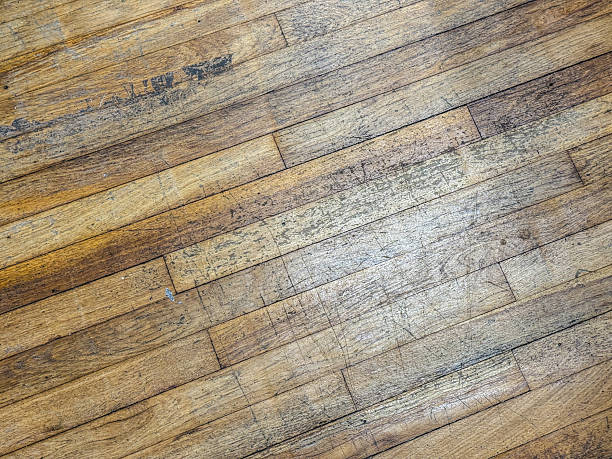 water damage on hardwood floor