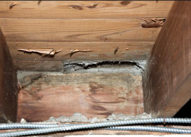 Structural damage requiring water damage restoration in Center Square professional services