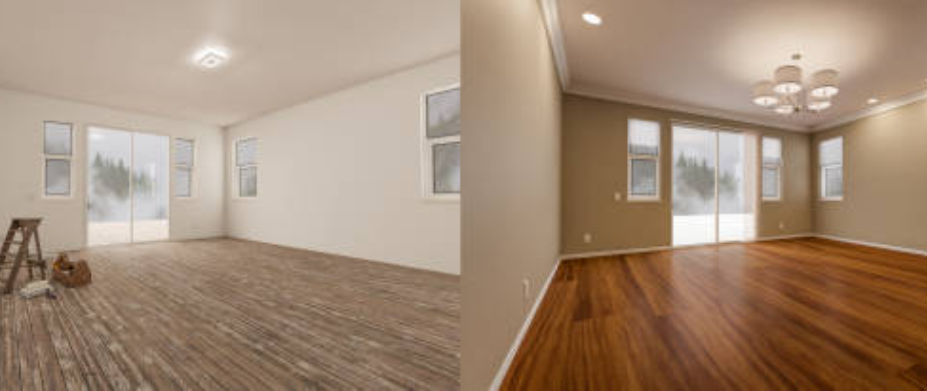 Water damage restoration in Fort Washington before and after professional treatment results