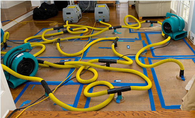 Industrial drying equipment for water damage restoration in Horsham home
