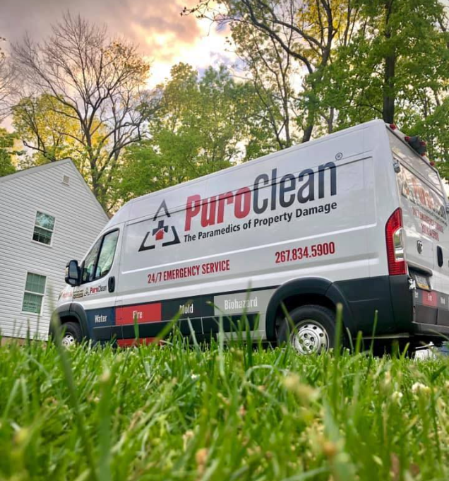 best insurance claim restoration in Center Square - PuroClean Lansdale service vehicle ready for water damage emergency