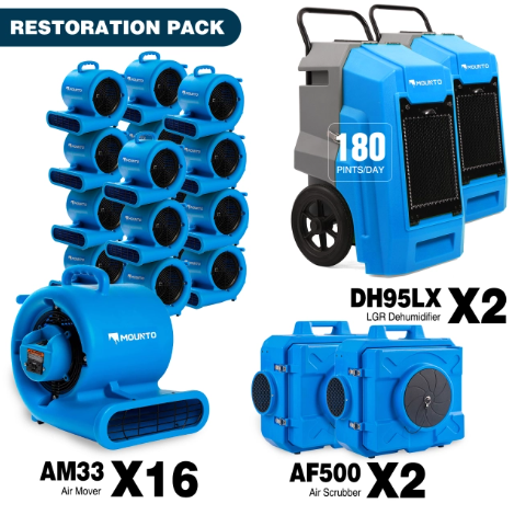 Professional water damage restoration in Prospectville industrial drying equipment setup