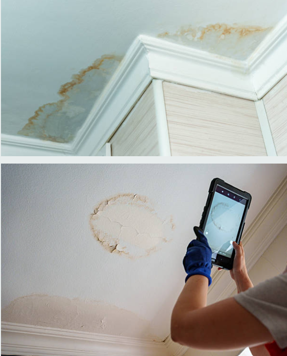 Water damage restoration in Skippack ceiling stains requiring professional assessment
