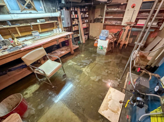 Water damage restoration in Willow Grove flooded basement emergency
