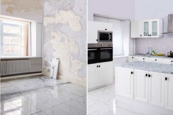 best insurance claim restoration in Blue Bell - before and after water damage restoration results