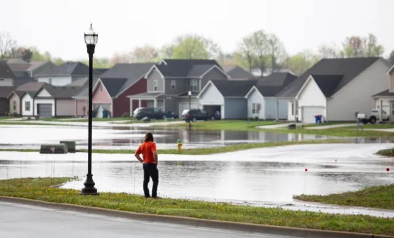 flood damage willow grove PA residential neighborhood after storm