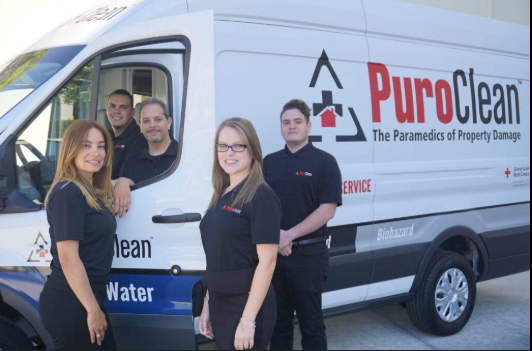 PuroClean water damage restoration service Abington PA technicians van | water damage restoration Abington