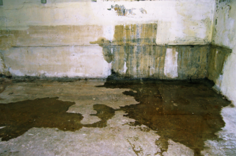 Water seeping through floor in a Pennsylvania home basement