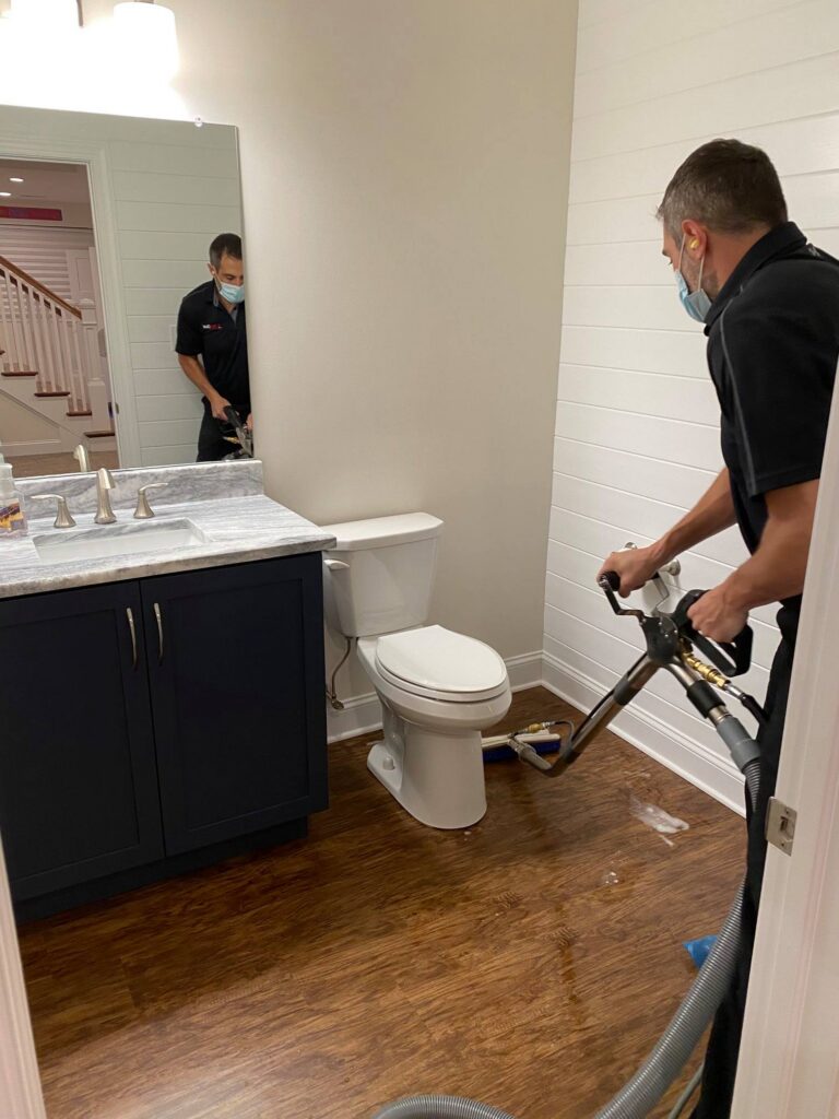 Your Sewage Cleanup Experts in action
