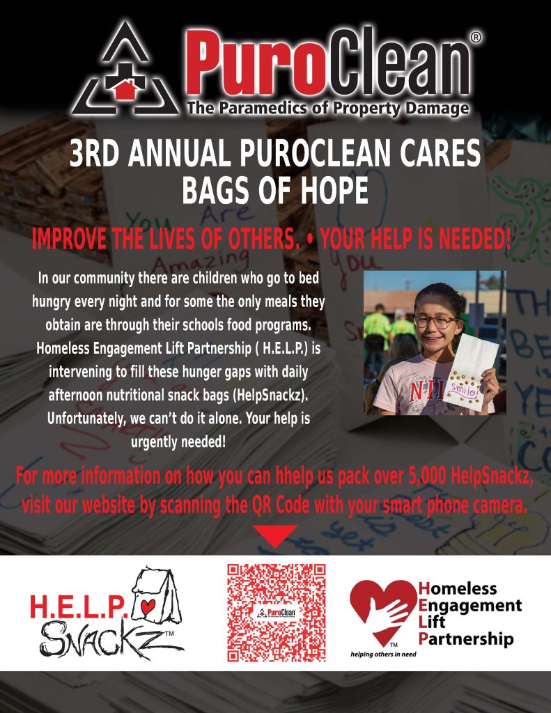 Puro Clean Cares 3rd Annual Bags of Hope PuroClean Restoration Specialists