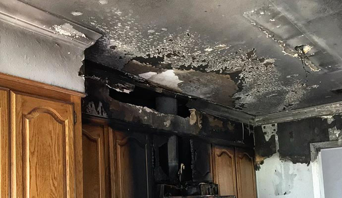 fire damaged