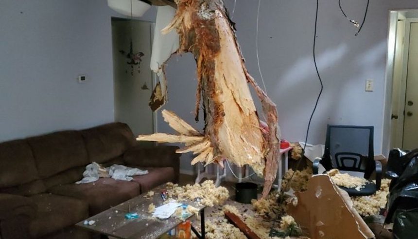 The inside of the home experienced significant damage.